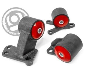 Acura Integra Steel Mount Kit - Innovative Mounts - 95A Bushings (Auto to Manual Hydro 2 Bolt) - Black - `94-`01